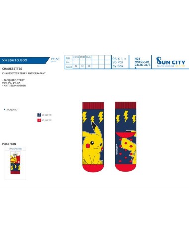 Calcetínes antideslizantes (un par) Pokemon...