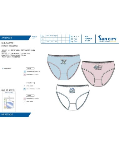 Braguita Stitch pack de 3 XH30018 I24