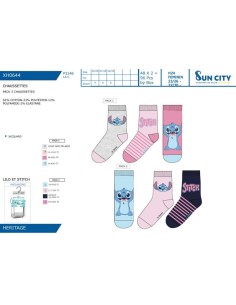 Calcetínes Stitch Pack de 3 XH0680 I24 2