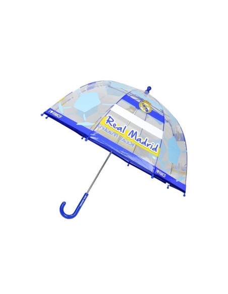 Paraguas Real Madrid Manual Infantil Transp. Burbuja 48 cm 501
