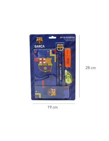 Set papeleria FC Barcelona con Block de Notas