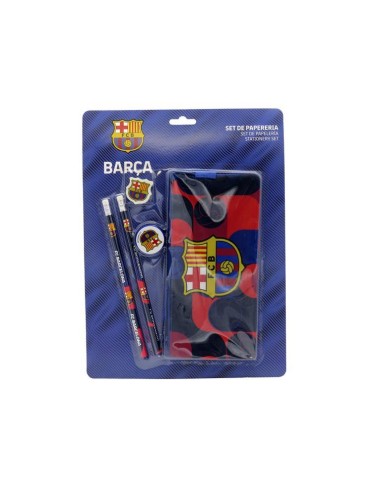 Set papeleria FC Barcelona con Portatodo Triple