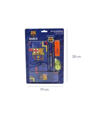 Set papeleria FC Barcelona con Block de Notas