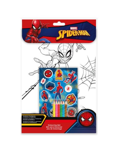 Set colorear + pegatinas Spiderman