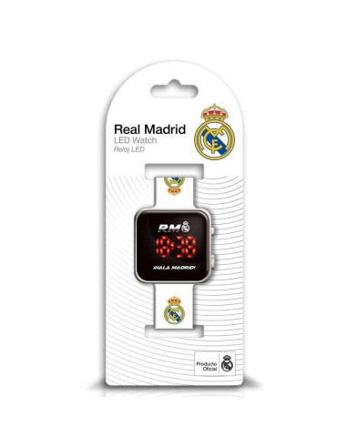 Reloj digital led Real Madrid blanco