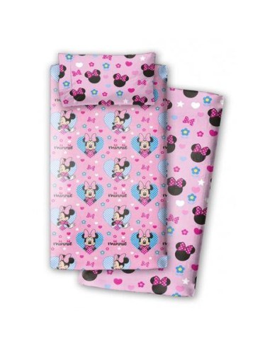 Juego sábanas Minnie algodón cama 90