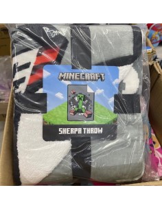 Manta sherpa Minecraft  135x150cm 2