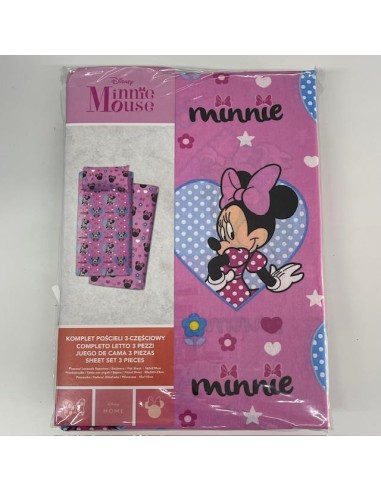 Juego sábanas Minnie algodón cama 90