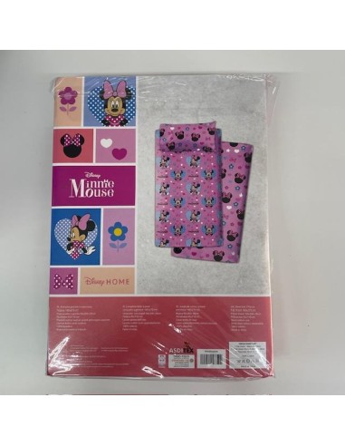 Juego sábanas Minnie algodón cama 90