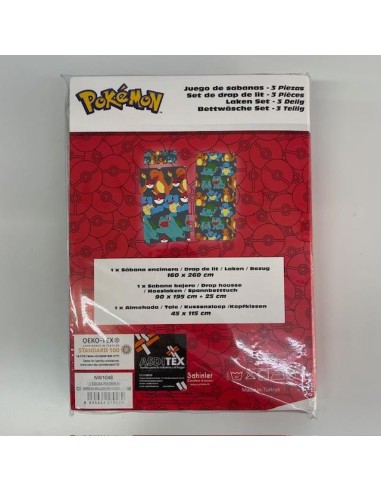 Juego sabanas Pokemon 90cm 3 pzas