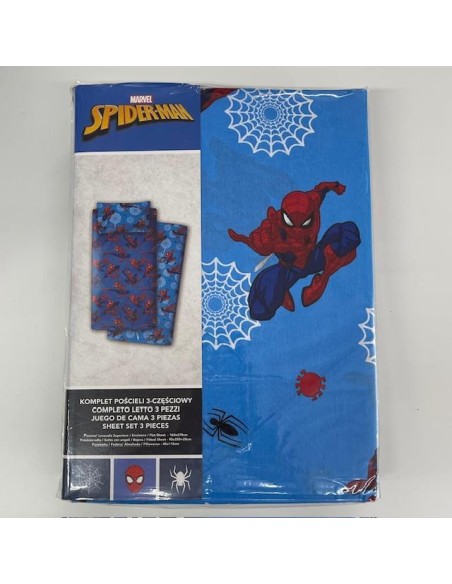 Juego sábanas Spiderman algodón cama 90