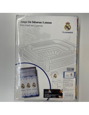 Juego sábanas Real Madrid 3 cama 105 3 pzas