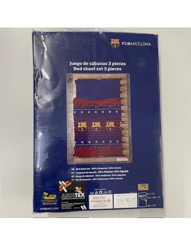 Juego sábanas FC Barcelona 4 cama 105 3 pzas