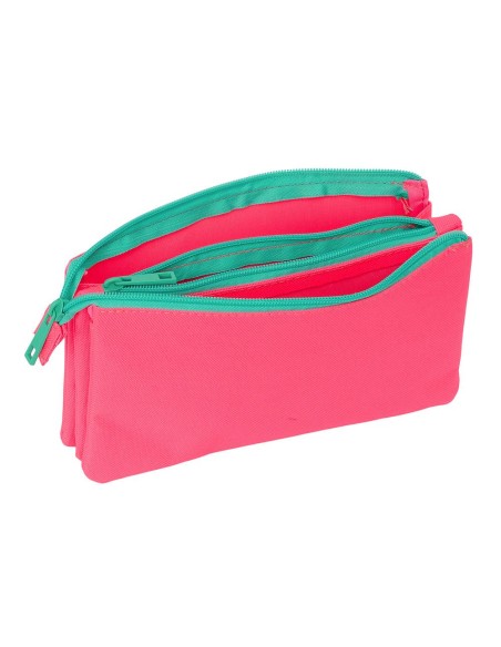 Portatodo triple rosa fluor