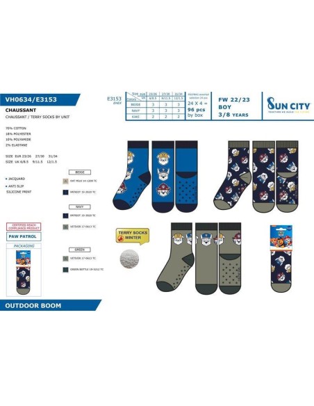 Calcetínes antideslizantes (un par) Patrulla Canina VH0634