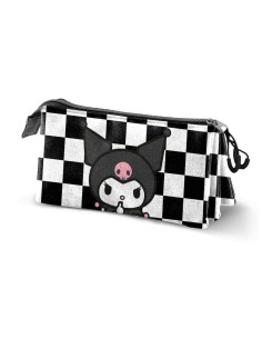 Portatodo triple Kuromi cuadros negros Hello Kitty