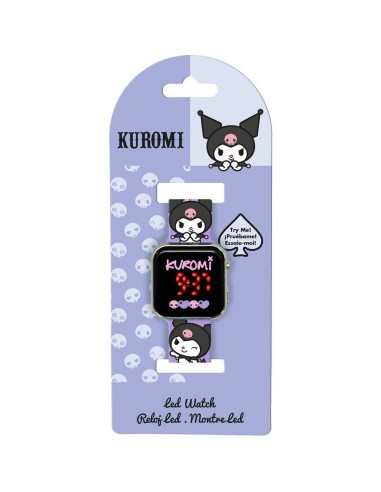 Reloj cuad digital led Kuromi Hello Kitty
