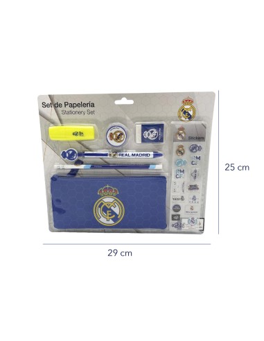 Set de papelería Madrid con pegatinas