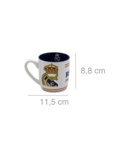 Taza Real Madrid 330ml cerámica azul bicolor en caja 2
