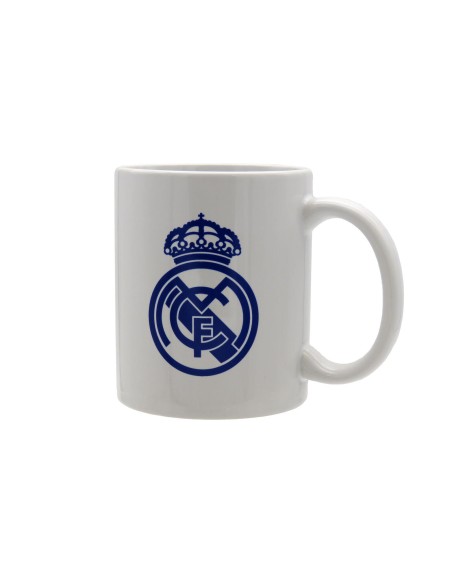Taza Real Madrid 330ml cerámica escudo azul en caja