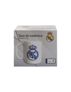 Taza Real Madrid 330ml cerámica escudo azul en caja 2