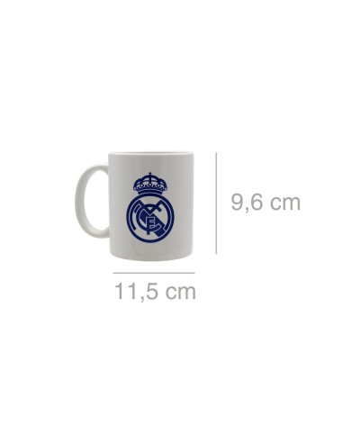 Taza Real Madrid 330ml cerámica escudo azul en...