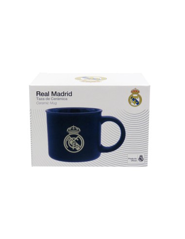 Taza Real Madrid 430ml cerámica azul grabada en...