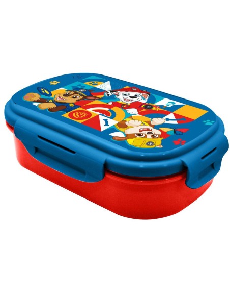 Sandwichera rectangular con cubierto Patrulla Canina