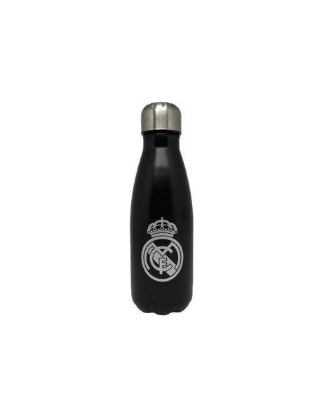 Botella Cantimplora negro Acero Inoxidable Real Madrid 550ml.