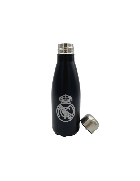 Botella Cantimplora negro Acero Inoxidable Real Madrid 550ml.