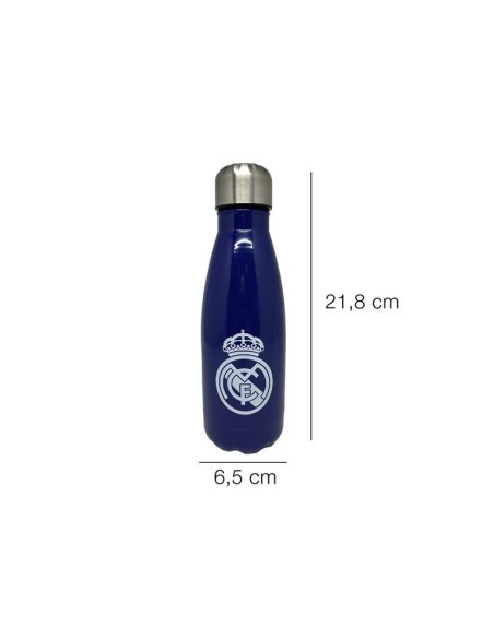 Botella Cantimplora azul Acero Inoxidable Real Madrid 550ml.