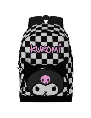 Mochila 44cm Kuromi cuadrados Hello Kitty...