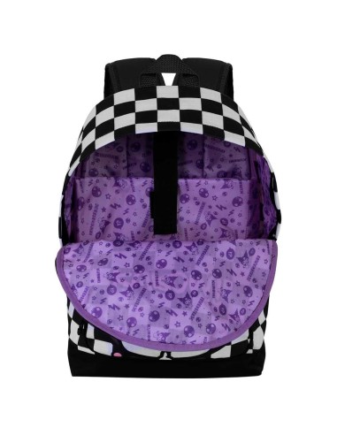 Mochila 44cm Kuromi cuadrados Hello Kitty...