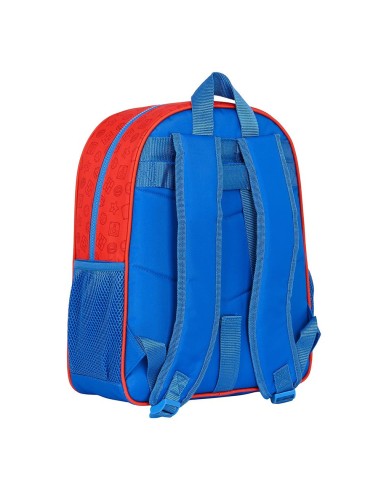 Mochila 38cm Super Mario Trick adaptable rojo