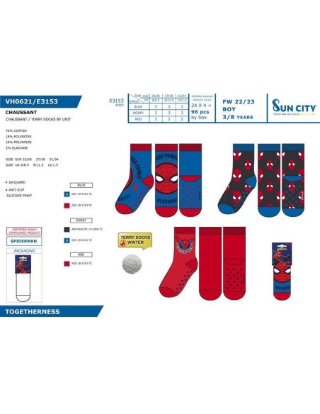 Calcetínes antideslizantes (un par) Spiderman VH0621