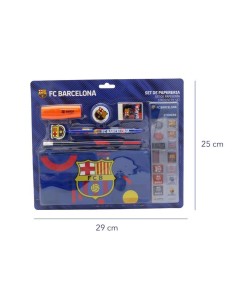 Set de papelería FC Barcelona con pegatinas