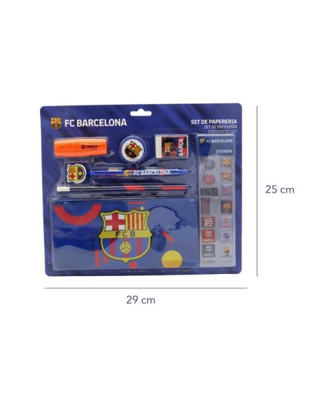 Set de papelería FC Barcelona con pegatinas
