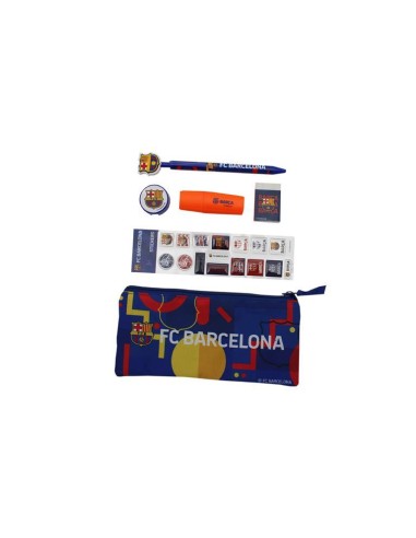 Set de papelería FC Barcelona con pegatinas