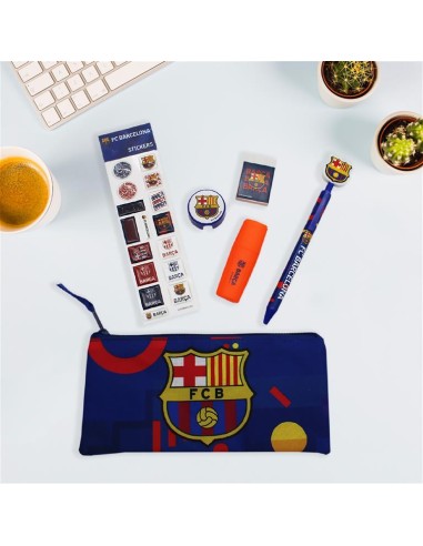 Set de papelería FC Barcelona con pegatinas