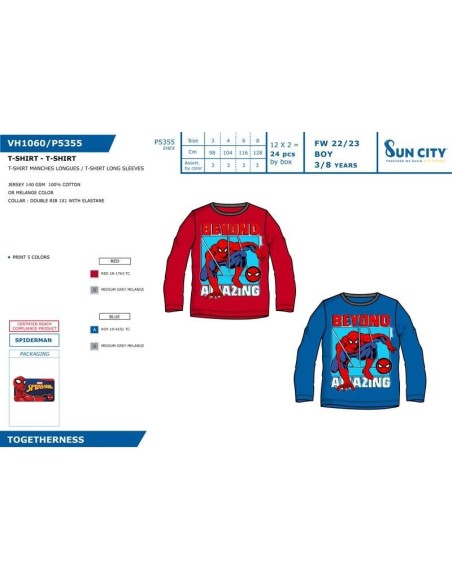 Camiseta ml Spiderman VH1060 i22