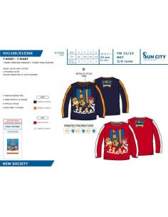 Camiseta ml Patrulla Canina VH1169 I22 2