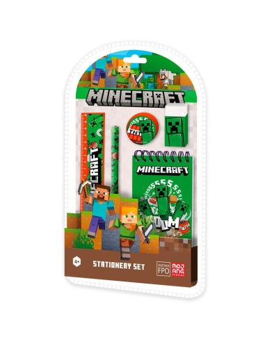 Set papeleria Minecraft 5 pzas