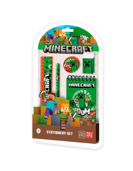 Set papeleria Minecraft 5 pzas