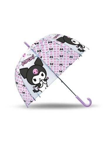 Paraguas Kuromi Manual Infantil Transp. Burbuja...