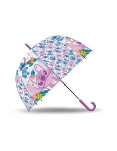 Paraguas Stitch Manual Infantil Transp. Burbuja 46CM
