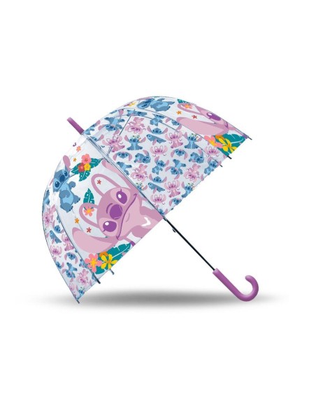 Paraguas Stitch Manual Infantil Transp. Burbuja 46CM