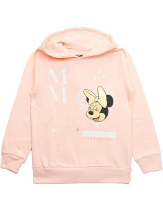 Sudadera Minnie capucha salmón 