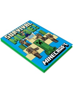 Cuaderno con reloj led Minecraft