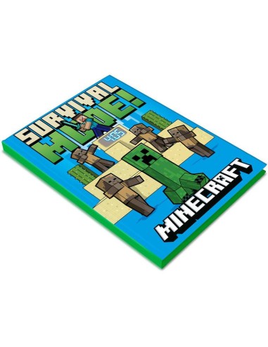 Cuaderno con reloj led Minecraft