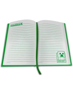 Cuaderno con reloj led Minecraft 2